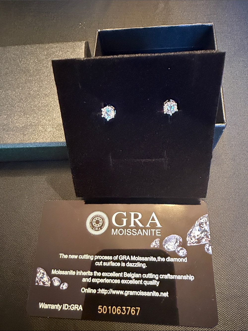 Round Stud Earrings in Sparkling White